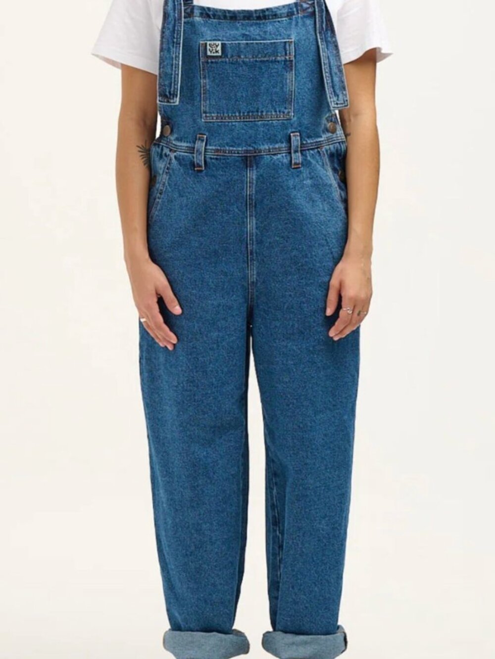 Lucy and Yak Easton Dungarees US14/UK18 LONG Organic Denim